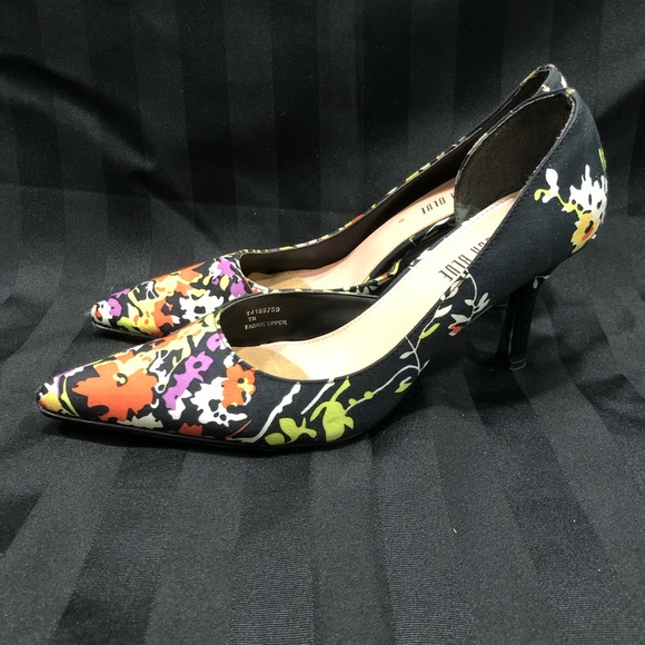 Rebecca Blue Floral Heels - Picture 2 of 4